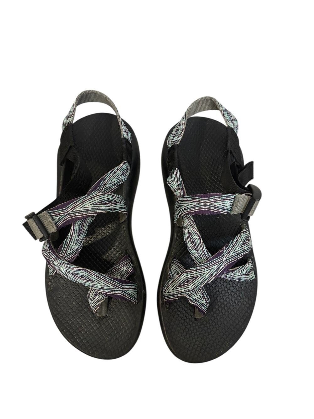 Chaco Sandals Womens 8 Purple Aqua Pixel Weave Z/2 Classic Toe Loop Vibram